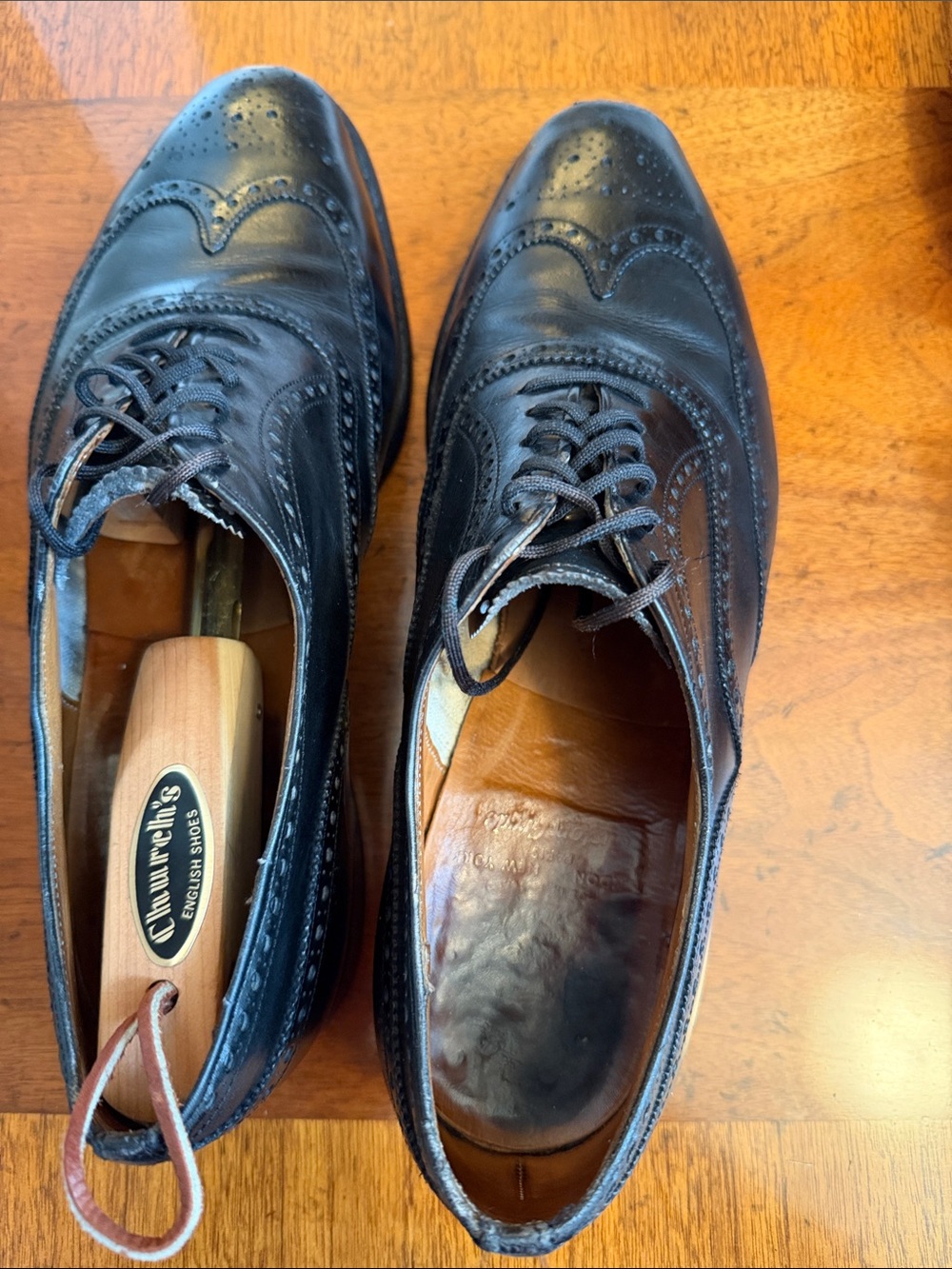 Black Brogue Wingtip Oxfords - Classic Dress Shoes